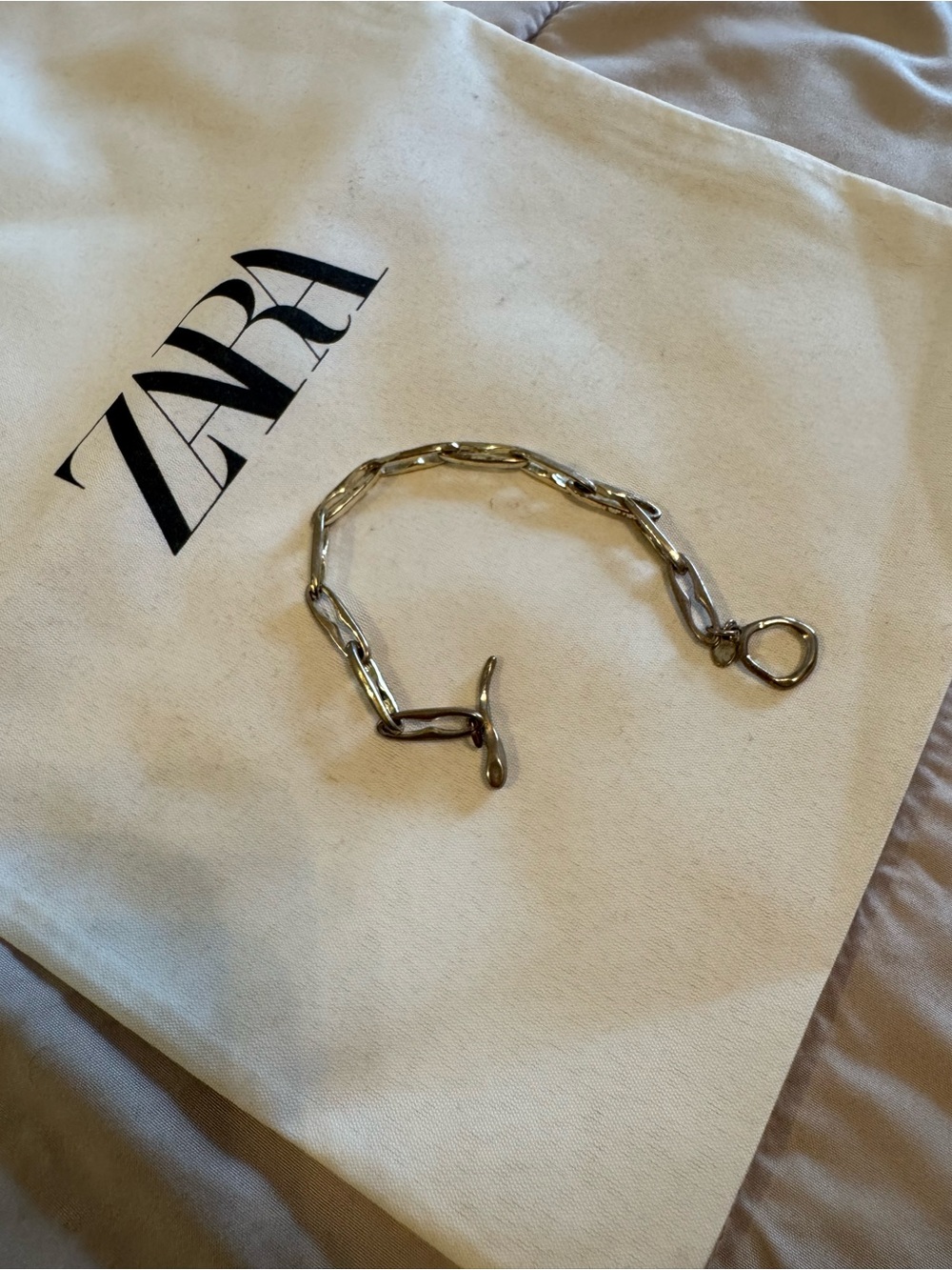 Zara Silver Paperclip Link Bracelet